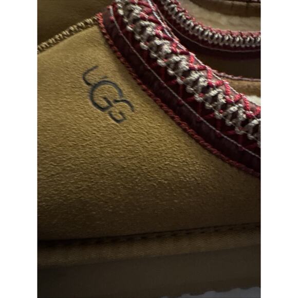 UGG Tazz Chestnut Suede Shoes for Women Size US 10 Stitched Braided NWOT - Picture 2 of 9